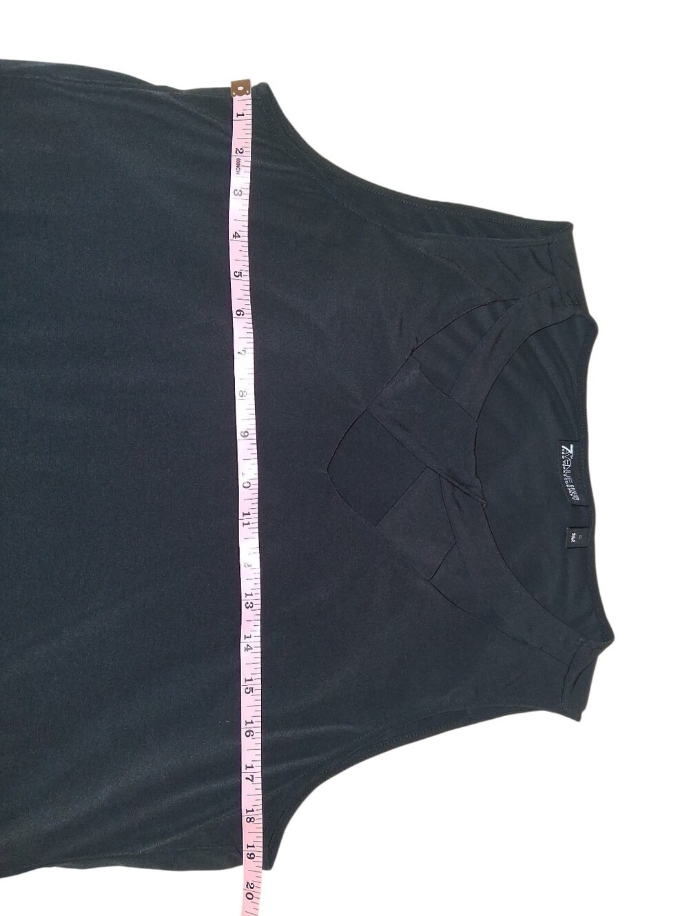 Black Sleeveless Keyhole Neck Blouse Women's Classic Career Office Minimalist To - Picture 7 of 8